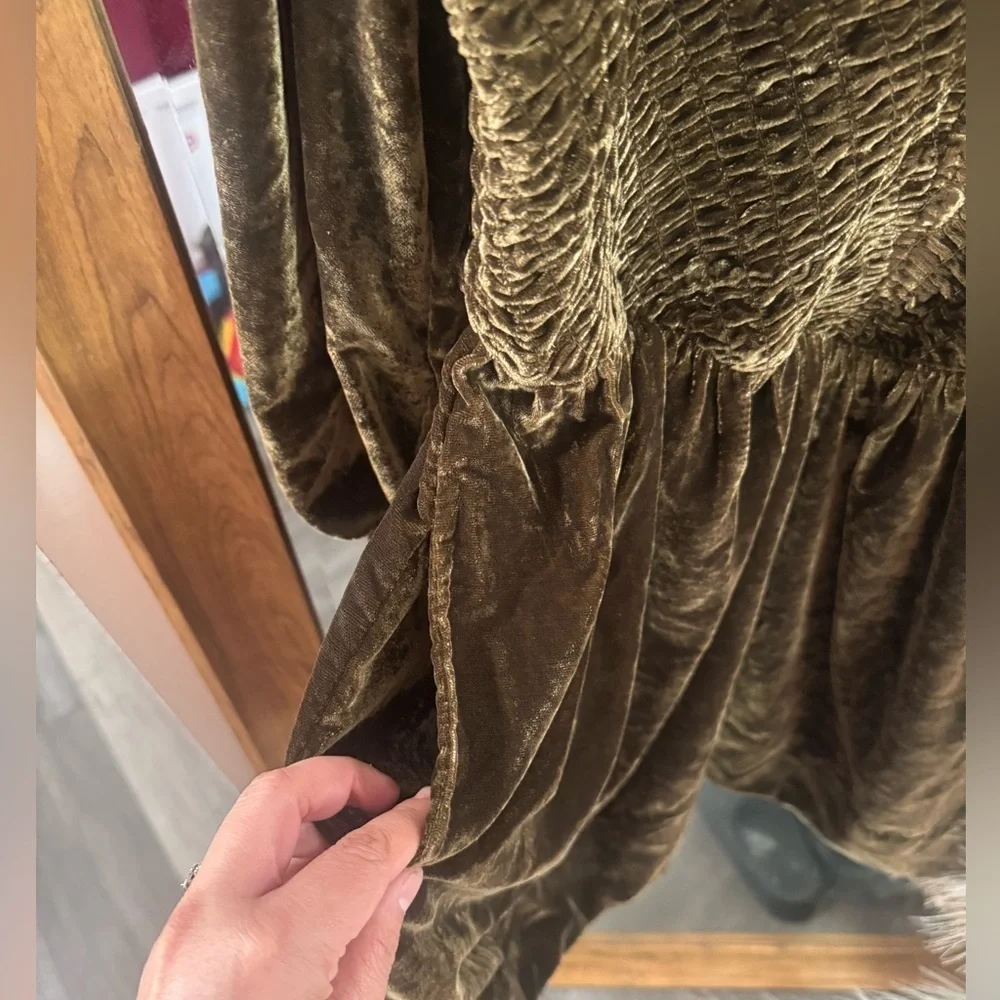 BNWOT Free People Farrier Velvet Mini Dress